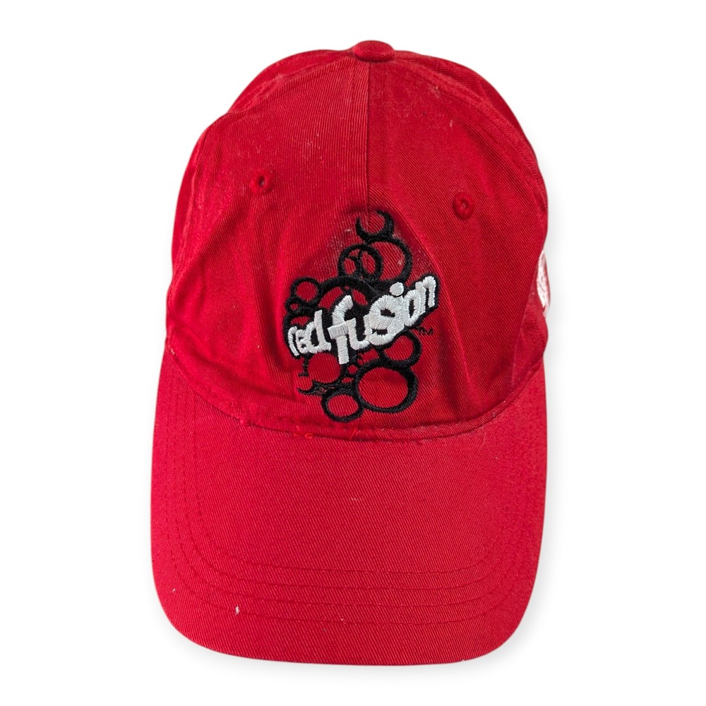 Dr Pepper Red Fusion Hat Mens Red Cotton Promotional Strapback Baseball Cap 58cm